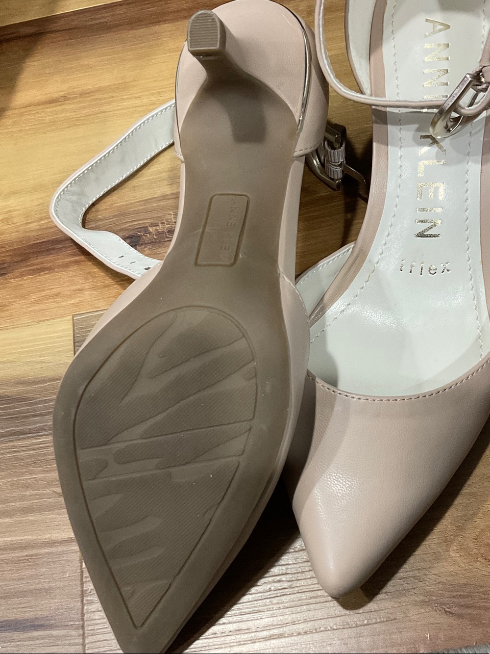 Anne Klein Blush Pointed Ankle-Strap Pumps - Picture 3 of 3